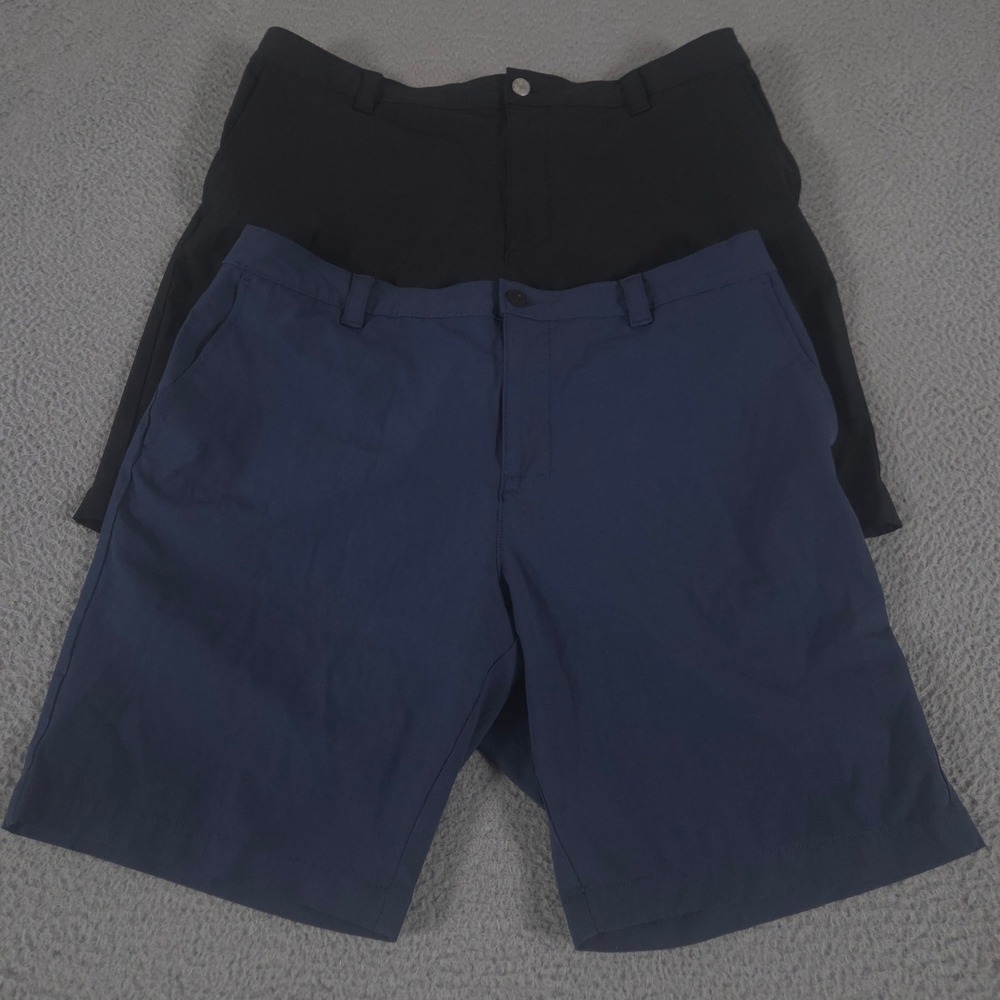 LOT OF 2 Banana Republic Shorts Mens 38 Multi Elastic Back Flat Front Stretch